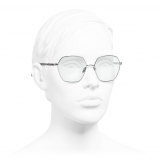 Chanel - Round Sunglasses - Dark Silver - Chanel Eyewear