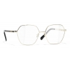 Chanel - Occhiali da Sole Rotondi - Oro - Chanel Eyewear