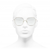 Chanel - Occhiali da Sole Rotondi - Oro - Chanel Eyewear