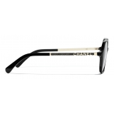 Chanel - Square Sunglasses - Black Gold - Chanel Eyewear