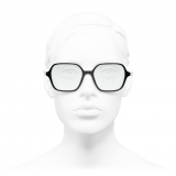 Chanel - Occhiali da Sole Quadrati - Nero Oro - Chanel Eyewear