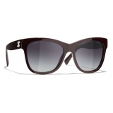 Chanel - Square Sunglasses - Burgundy - Chanel Eyewear