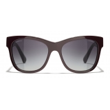 Chanel - Square Sunglasses - Burgundy - Chanel Eyewear