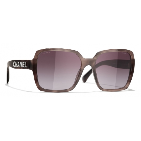 Chanel - Square Sunglasses - Pink Tortoise - Chanel Eyewear