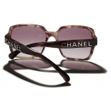 Chanel - Occhiali da Sole Quadrati - Rosa Tartaruga - Chanel Eyewear