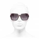 Chanel - Square Sunglasses - Pink Tortoise - Chanel Eyewear