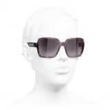 Chanel - Square Sunglasses - Pink Tortoise - Chanel Eyewear