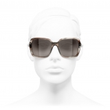 Chanel - Occhiali da Sole Quadrati - Beige Tartaruga - Chanel Eyewear