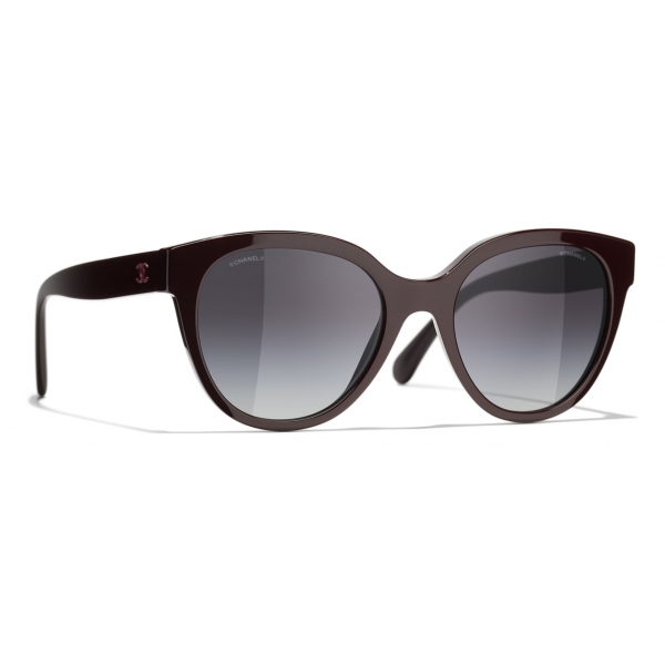 Chanel - Butterfly Sunglasses - Burgundy - Chanel Eyewear