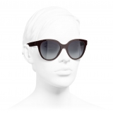 Chanel - Occhiali da Sole a Farfalla - Borgogna - Chanel Eyewear