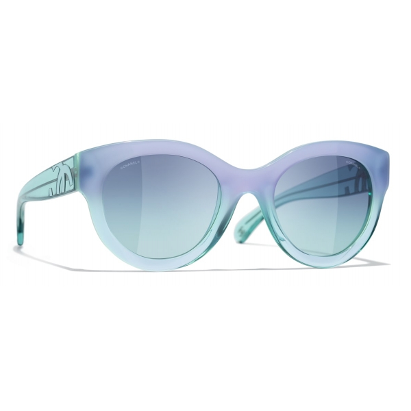 Chanel - Butterfly Sunglasses - Blue - Chanel Eyewear