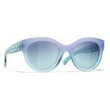 Chanel - Occhiali da Sole a Farfalla - Blu - Chanel Eyewear