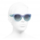 Chanel - Butterfly Sunglasses - Blue - Chanel Eyewear