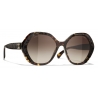 Chanel - Round Sunglasses - Dark Tortoise - Chanel Eyewear