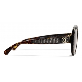 Chanel - Round Sunglasses - Dark Tortoise - Chanel Eyewear