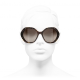 Chanel - Round Sunglasses - Dark Tortoise - Chanel Eyewear