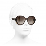 Chanel - Round Sunglasses - Dark Tortoise - Chanel Eyewear