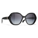 Chanel - Round Sunglasses - Black - Chanel Eyewear