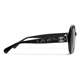 Chanel - Occhiali da Sole Rotondi - Nero - Chanel Eyewear