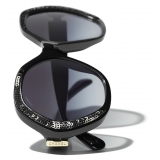 Chanel - Occhiali da Sole Rotondi - Nero - Chanel Eyewear