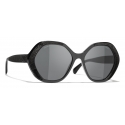 Chanel - Occhiali da Sole Rotondi - Nero - Chanel Eyewear