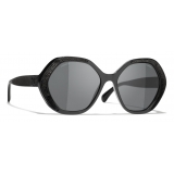 Chanel - Occhiali da Sole Rotondi - Nero - Chanel Eyewear