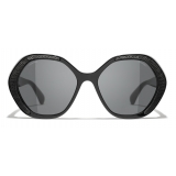 Chanel - Round Sunglasses - Black - Chanel Eyewear