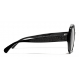 Chanel - Occhiali da Sole Rotondi - Nero - Chanel Eyewear