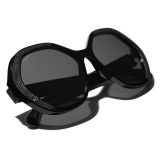 Chanel - Round Sunglasses - Black - Chanel Eyewear