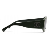 Chanel - Occhiali da Sole Ovali - Verde - Chanel Eyewear