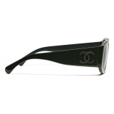 Chanel - Oval Sunglasses - Green - Chanel Eyewear