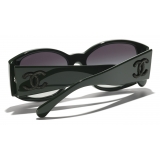 Chanel - Oval Sunglasses - Green - Chanel Eyewear