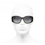 Chanel - Oval Sunglasses - Green - Chanel Eyewear