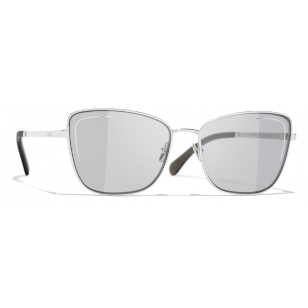 Chanel - Cat-Eye Sunglasses - Silver - Chanel Eyewear