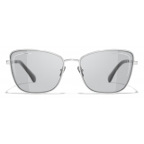 Chanel - Cat-Eye Sunglasses - Silver - Chanel Eyewear