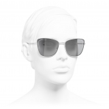 Chanel - Cat-Eye Sunglasses - Silver - Chanel Eyewear