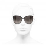 Chanel - Occhiali da Sole Quadrati - Nero - Chanel Eyewear