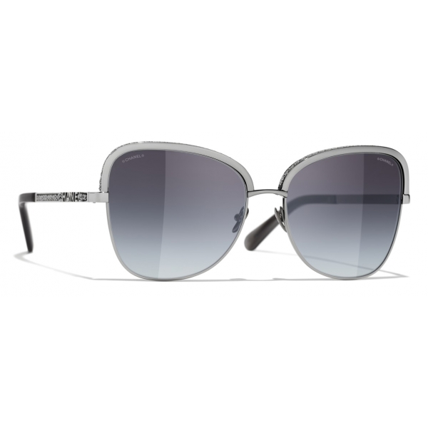 Chanel - Square Sunglasses - Dark Silver - Chanel Eyewear