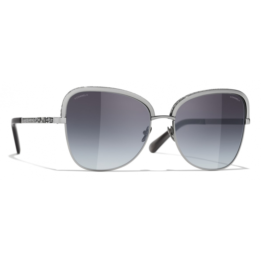 Chanel - Square Sunglasses - Dark Silver - Chanel Eyewear - Avvenice