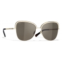 Chanel - Occhiali da Sole Quadrati - Oro - Chanel Eyewear