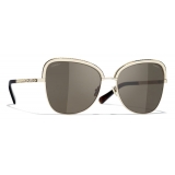 Chanel - Occhiali da Sole Quadrati - Oro - Chanel Eyewear