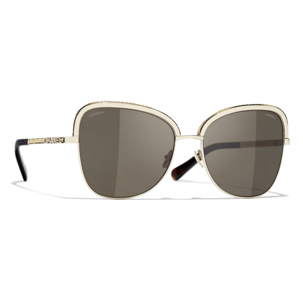 Chanel - Square Sunglasses - Gold - Chanel Eyewear - Avvenice