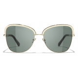 Chanel - Square Sunglasses - Gold - Chanel Eyewear