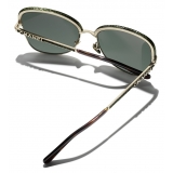 Chanel - Occhiali da Sole Quadrati - Oro - Chanel Eyewear