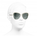 Chanel - Occhiali da Sole Quadrati - Oro - Chanel Eyewear