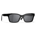 Chanel - Occhiali da Sole Quadrati - Nero - Chanel Eyewear