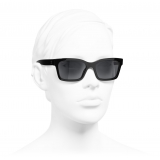 Chanel - Occhiali da Sole Quadrati - Nero - Chanel Eyewear