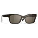 Chanel - Occhiali da Sole Quadrati - Marrone - Chanel Eyewear