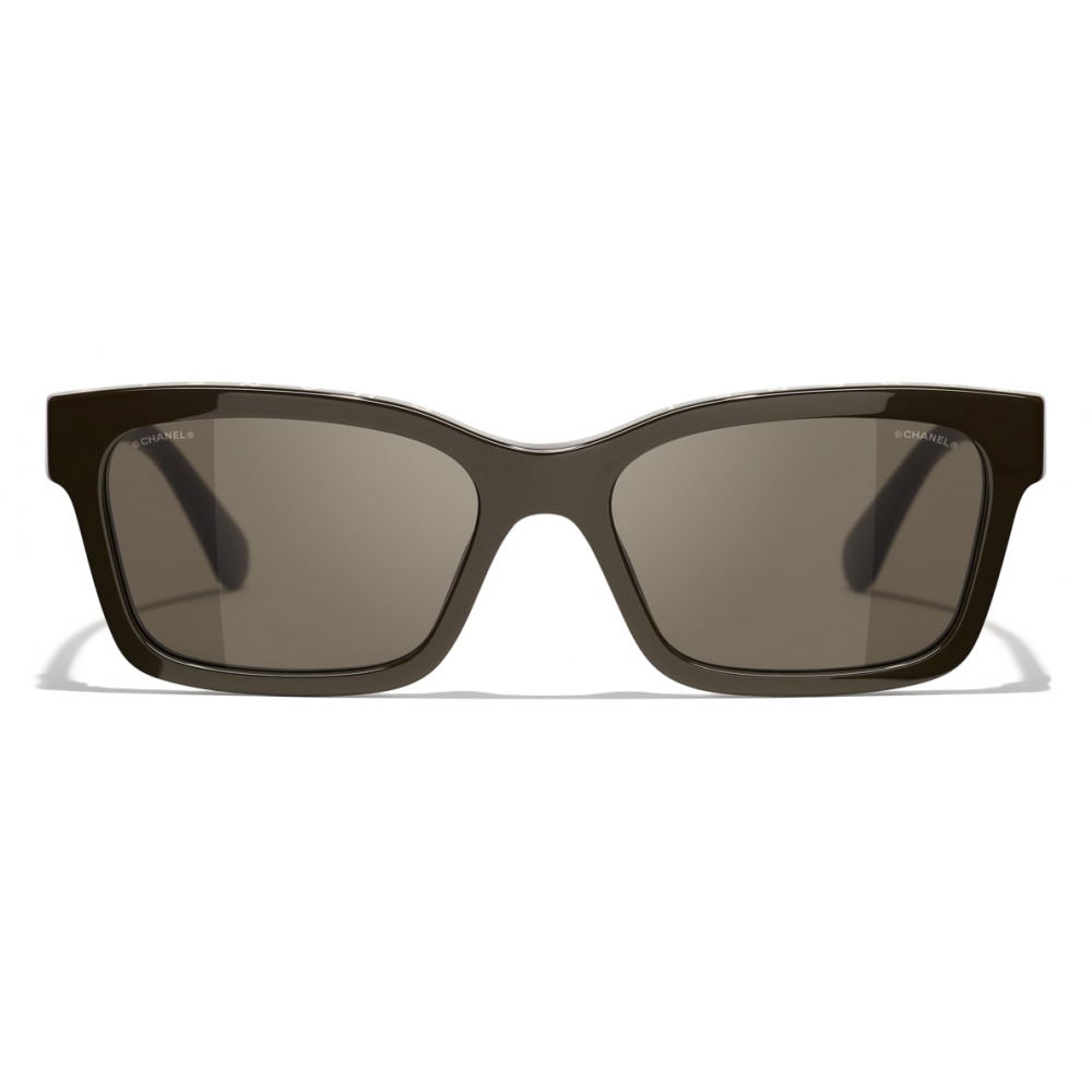 Chanel - Square Sunglasses - Gold Brown - Chanel Eyewear - Avvenice