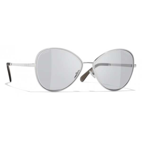 Chanel - Butterfly Sunglasses - Silver - Chanel Eyewear